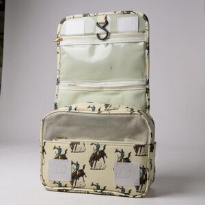 Western Rodeo Bronco Travel Toilet Cosmetic Bag Hanging Storage Pouch New